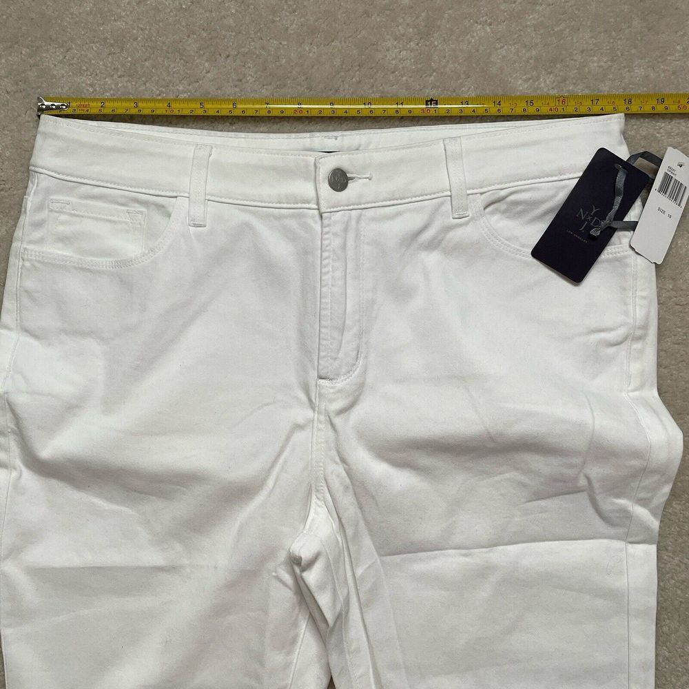 NYDJ Original Slimming Fit Pants Optic White Ankle Sz 16 Lift+tuck Tech NWT - Picture 2 of 13
